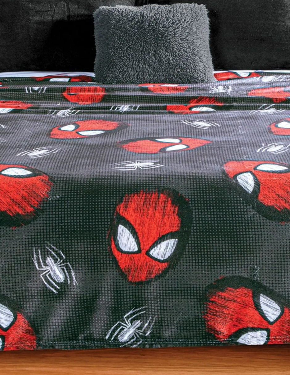 Cobertor marvel spiderman ligero spider man estampado infantil