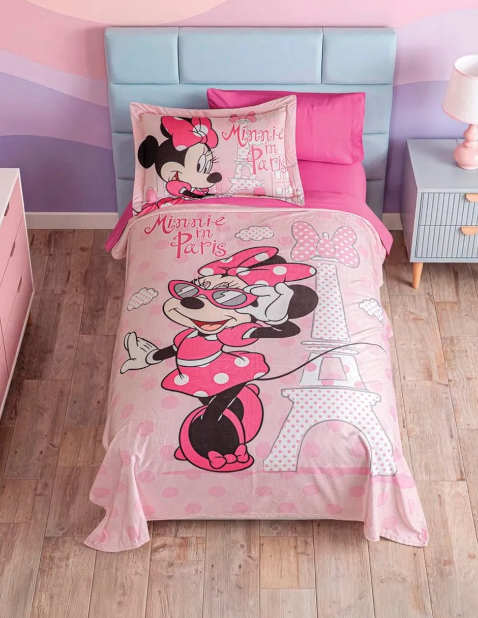 Cobertor minnie ligero minnie francia estampado infantil