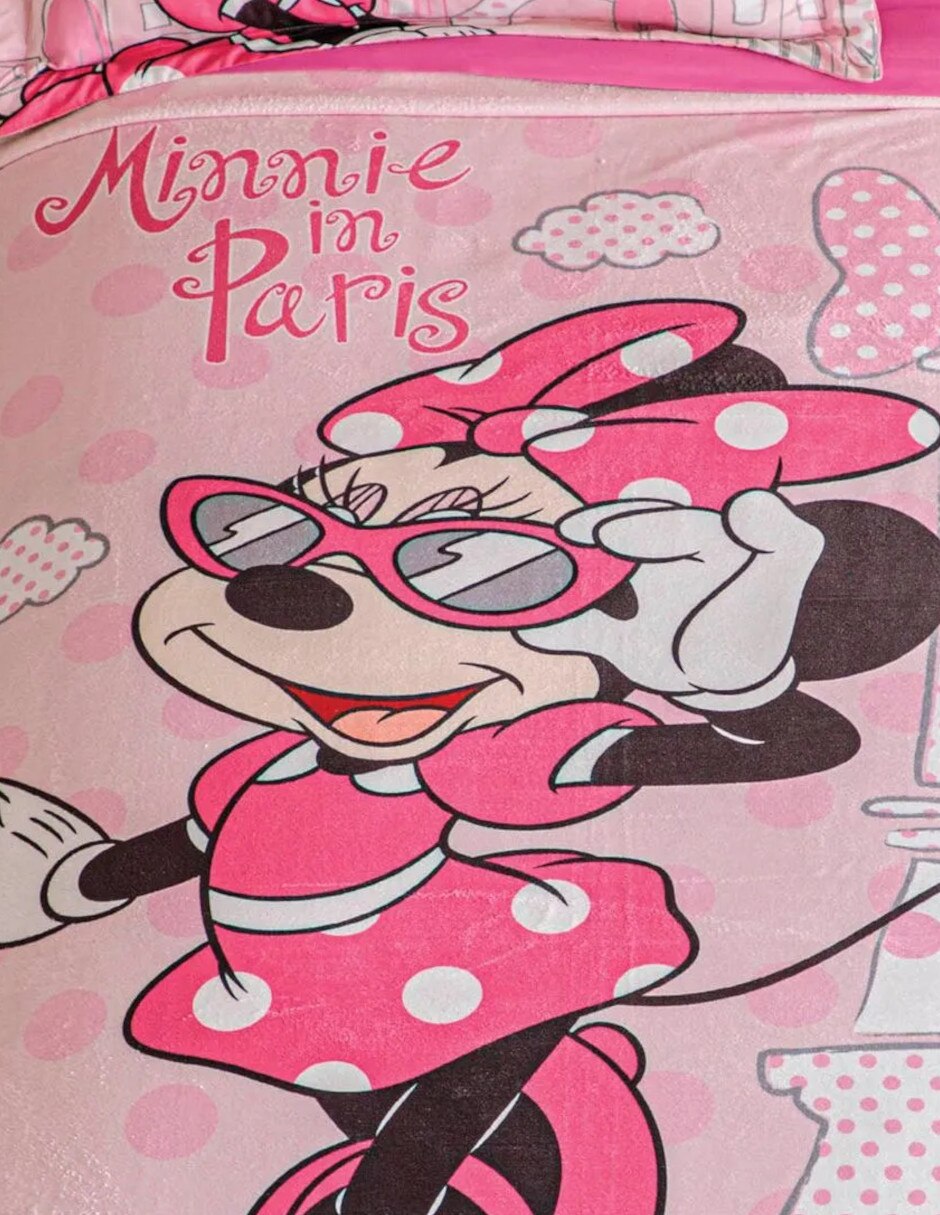 Cobertor minnie ligero minnie francia estampado infantil