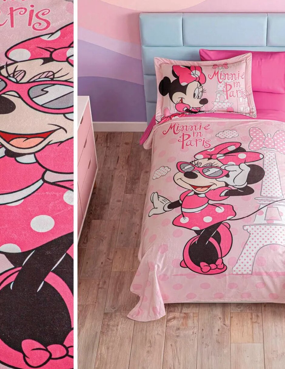 Cobertor minnie ligero minnie francia estampado infantil