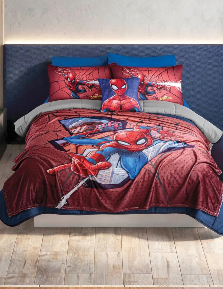 Cobertor marvel spiderman ligero spiderman pro estampado infantil