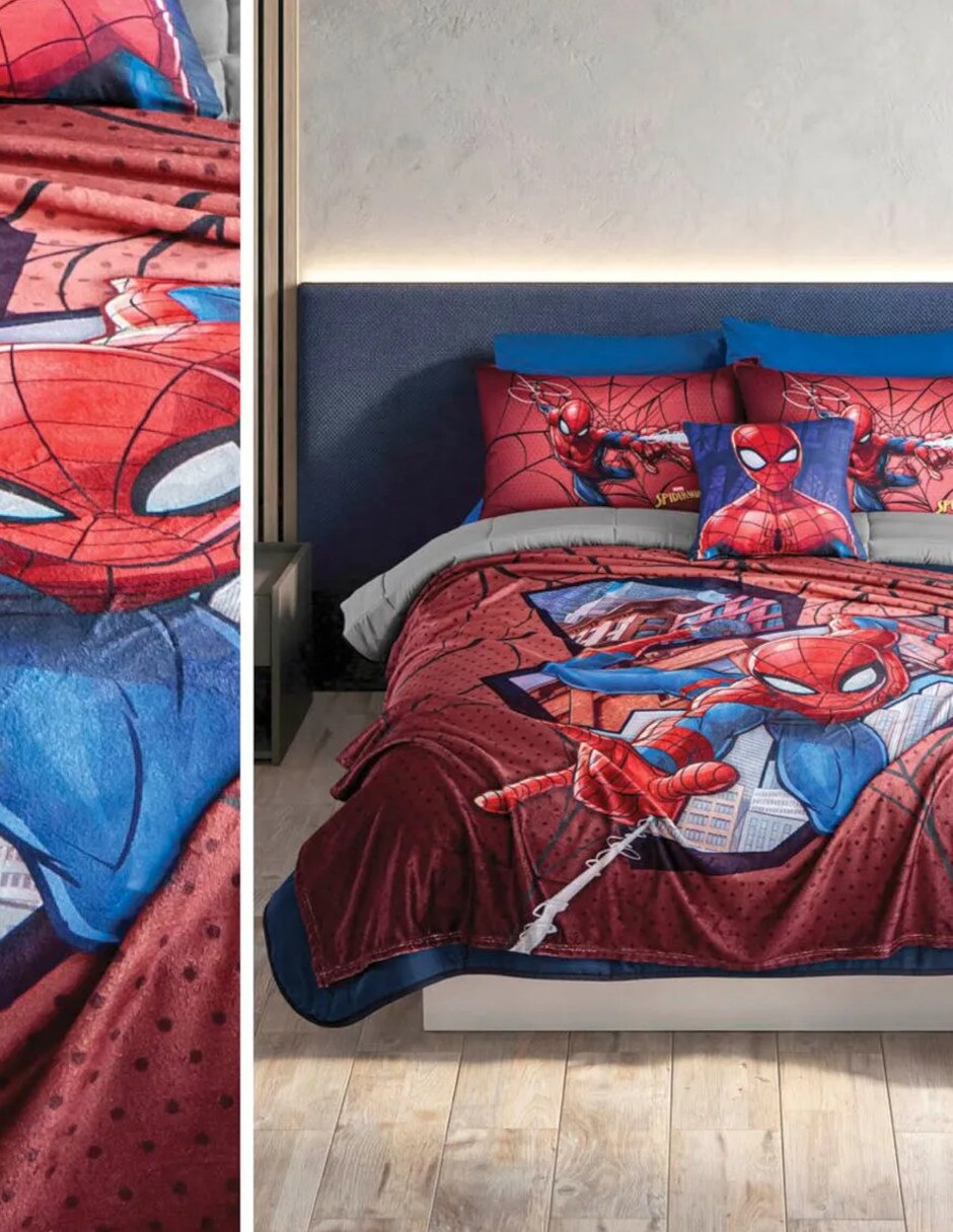 Cobertor marvel spiderman ligero spiderman pro estampado infantil 3