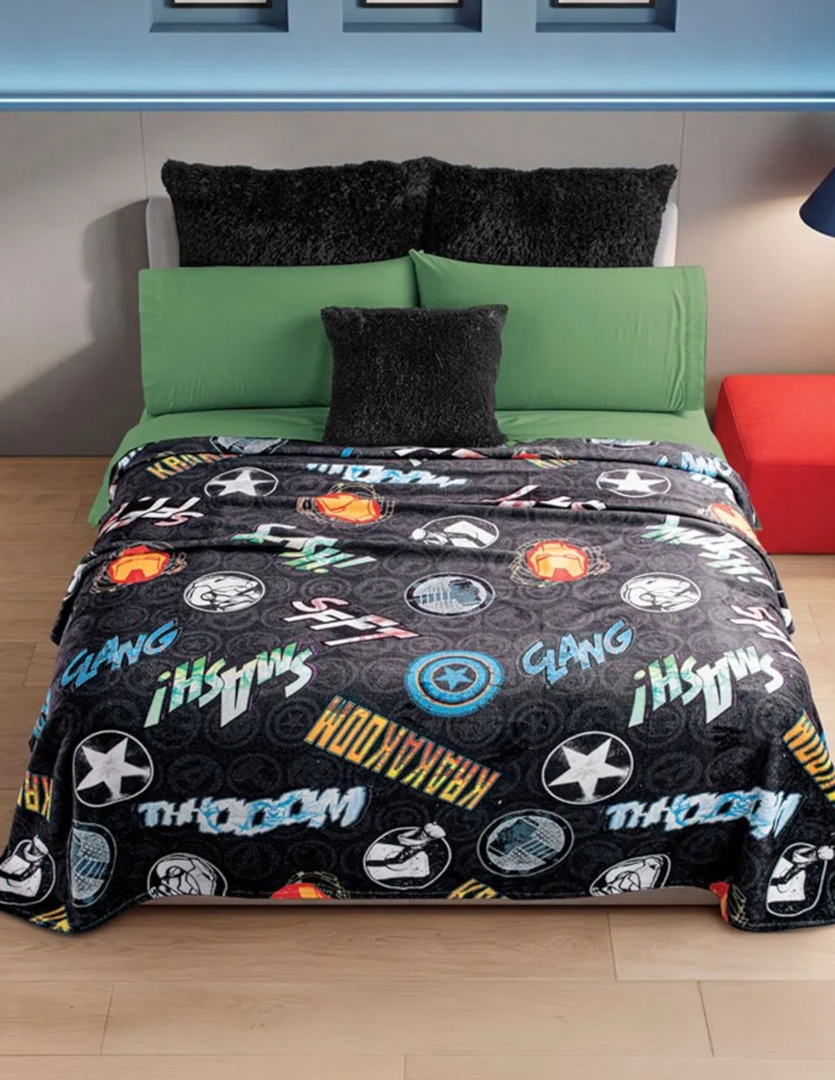 Cobertor avengers ligero avengers estampado infantil