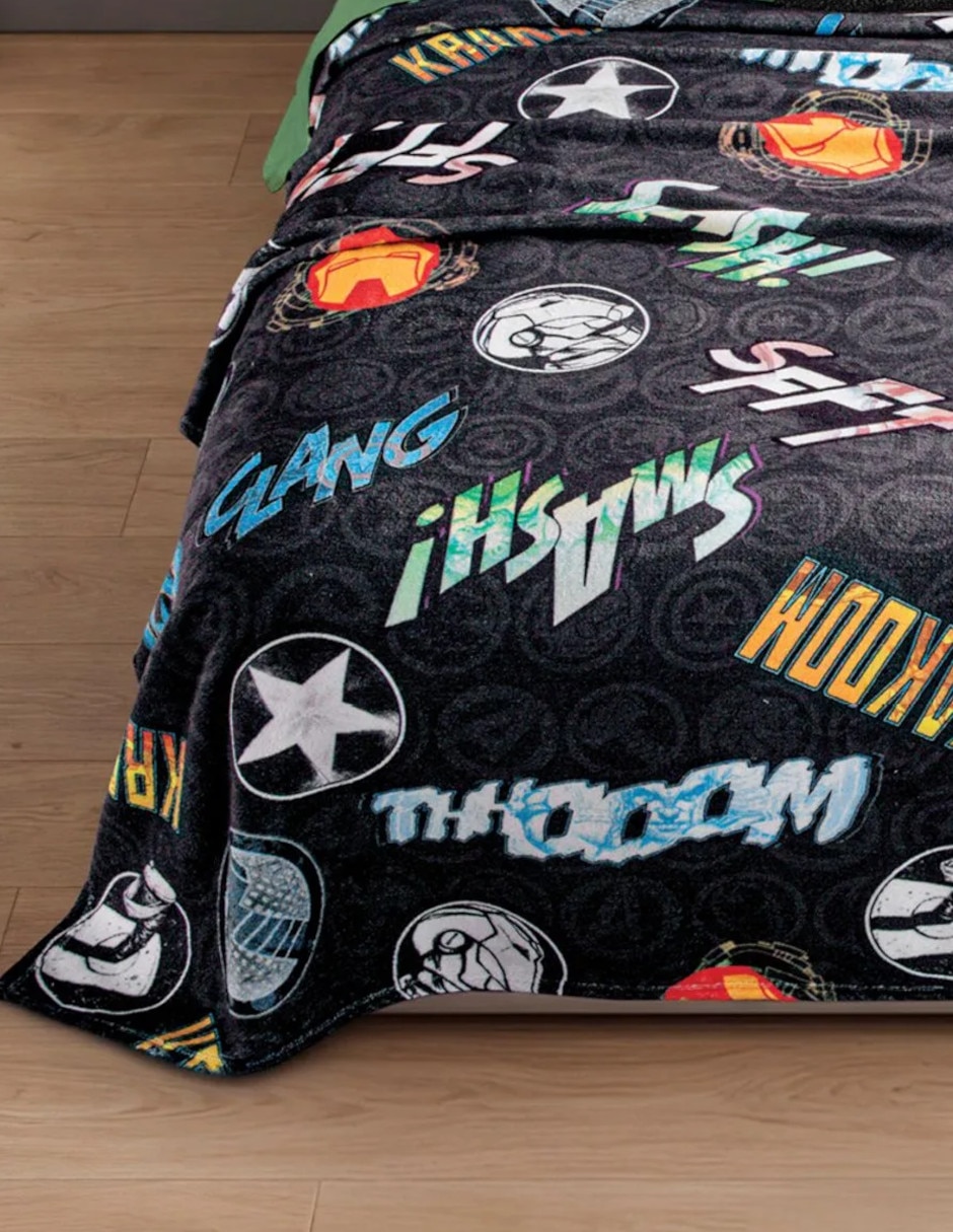 Cobertor avengers ligero avengers estampado infantil
