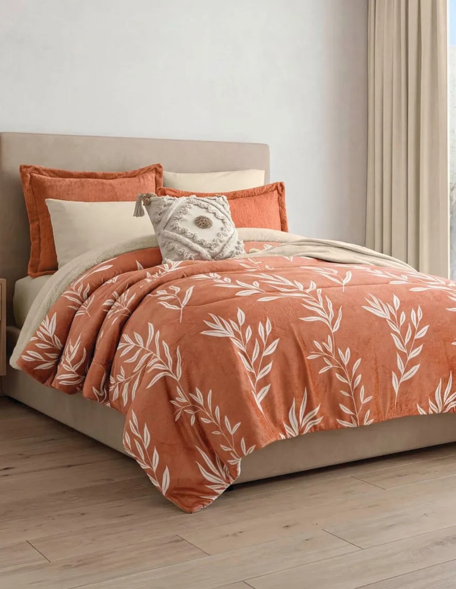 Cobertor otoño casa umbría estampado floral