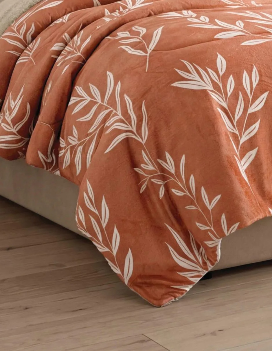 Cobertor otoño casa umbría estampado floral 2