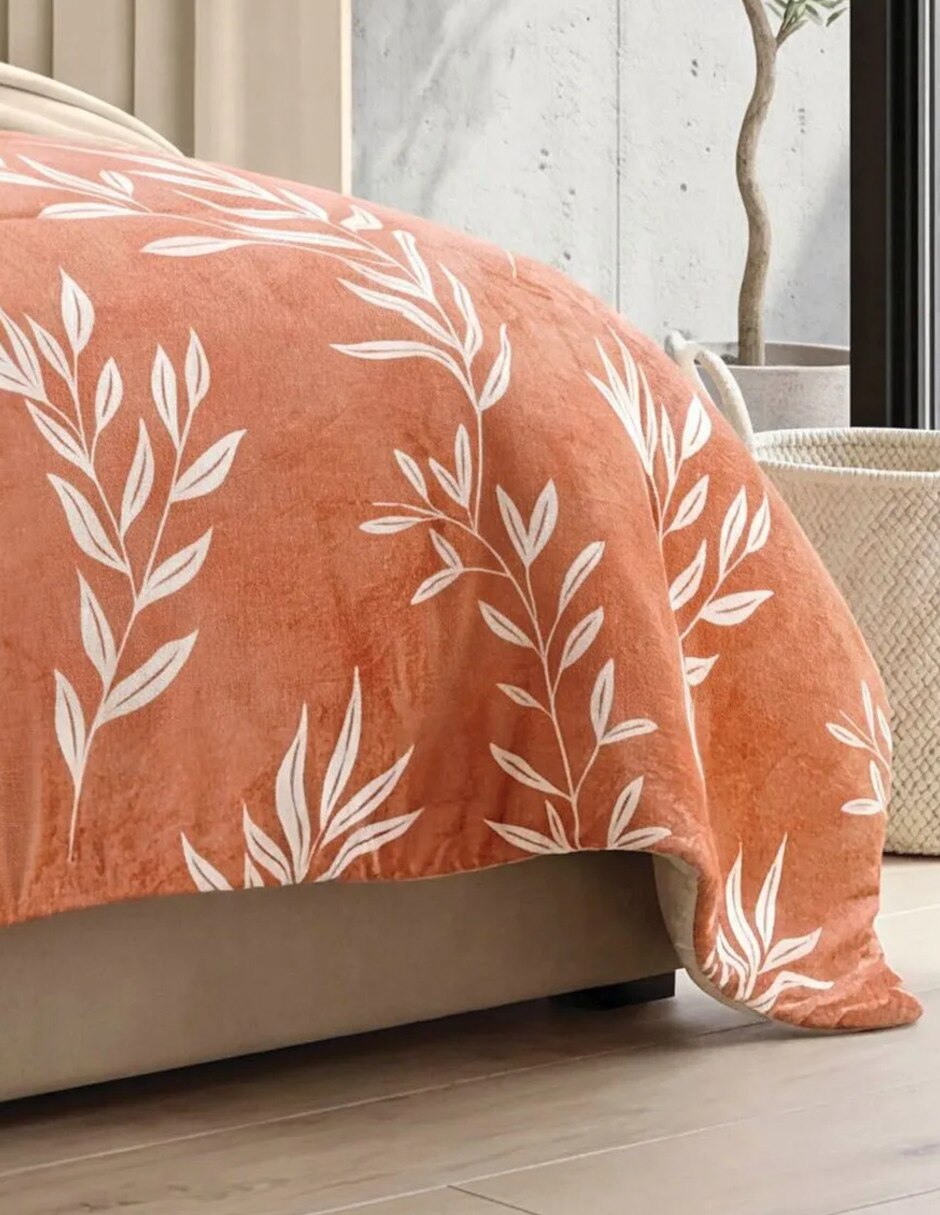 Cobertor otoño casa umbría estampado floral 4