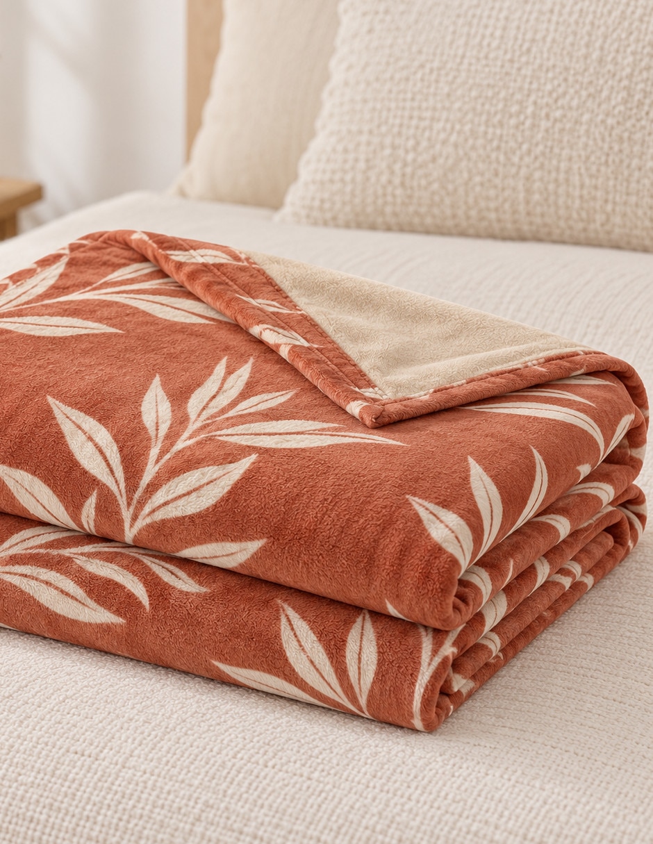 Cobertor ultraligero tierra toscana estampado floral 3