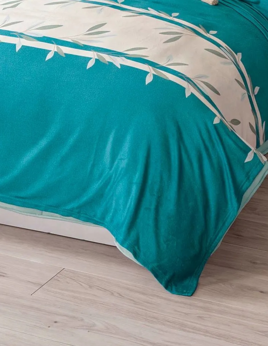 Cobertor ligero laurel atlántico estampado floral 2