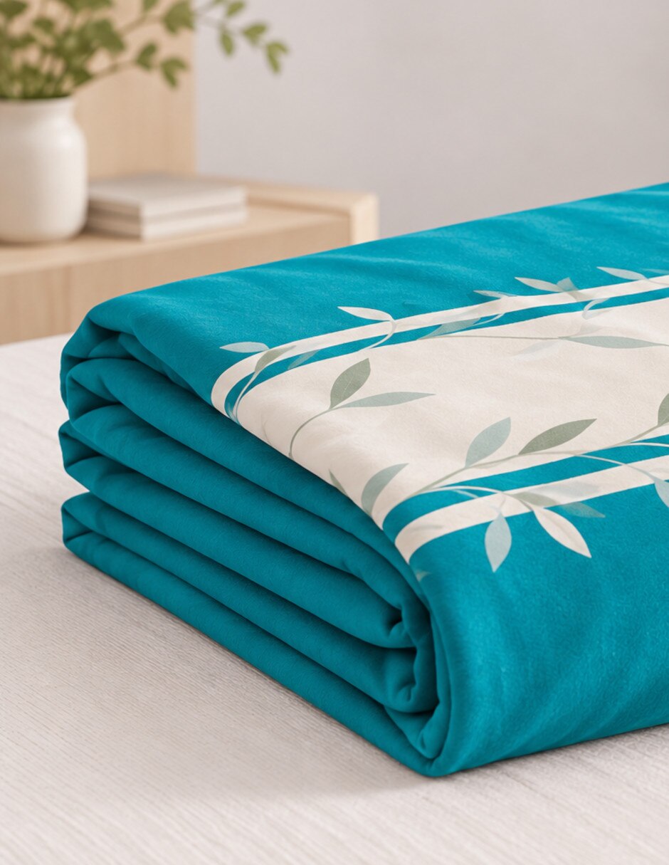 Cobertor ligero laurel atlántico estampado floral 4