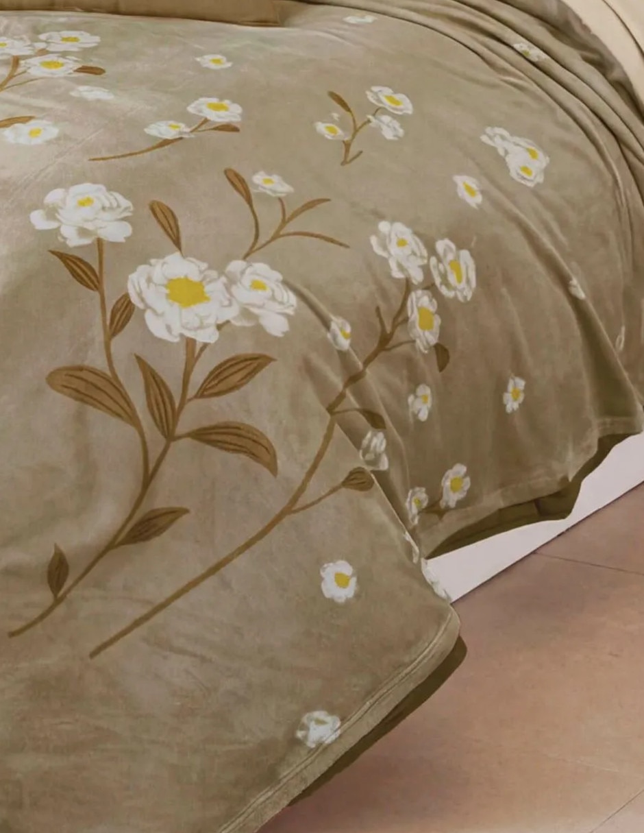 Cobertor No aplica Ligero Hanami estampado Floral 4