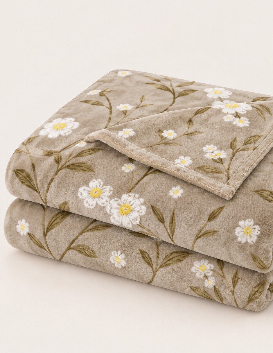Cobertor No aplica Ligero Hanami estampado Floral 5