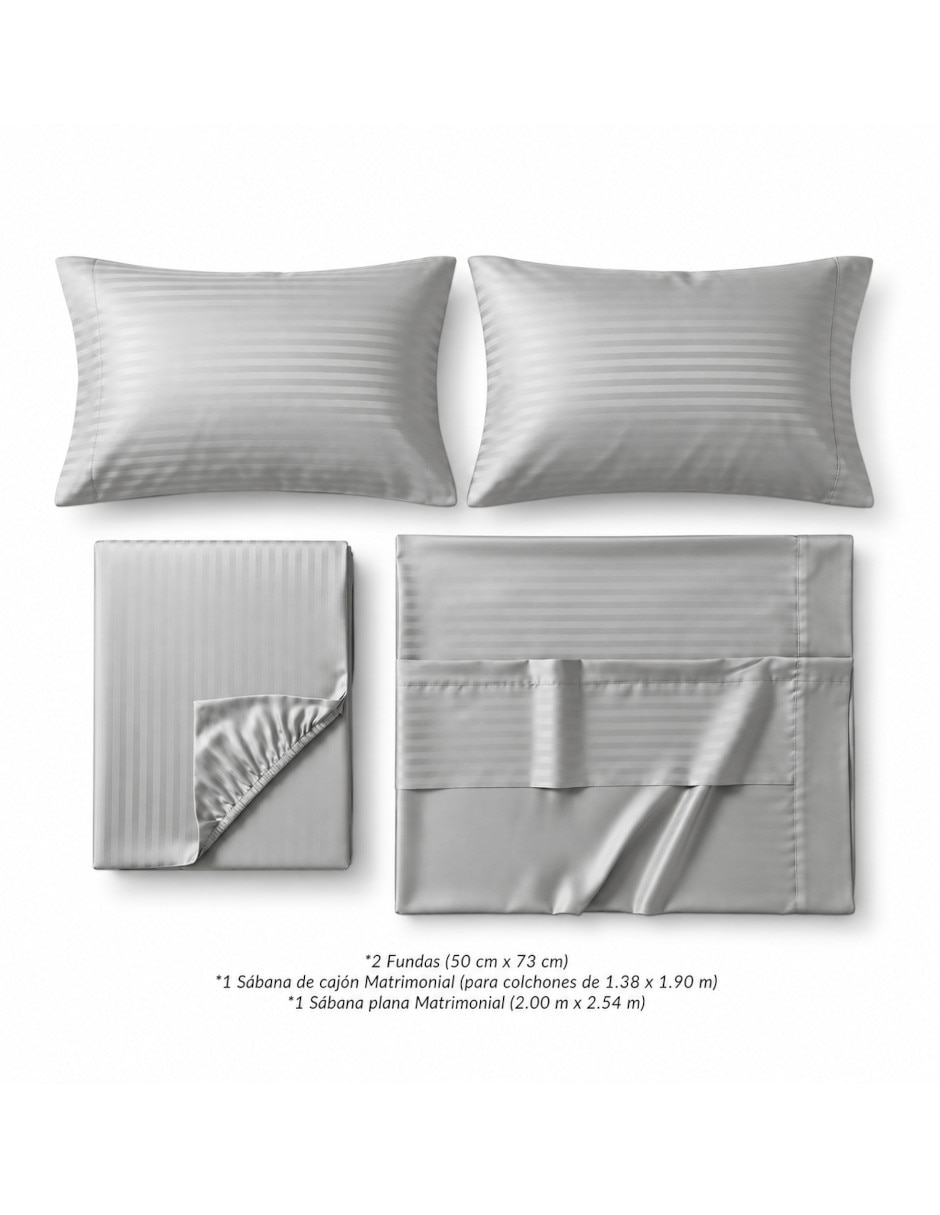 Juego de sábanas 180 g satin notte 6