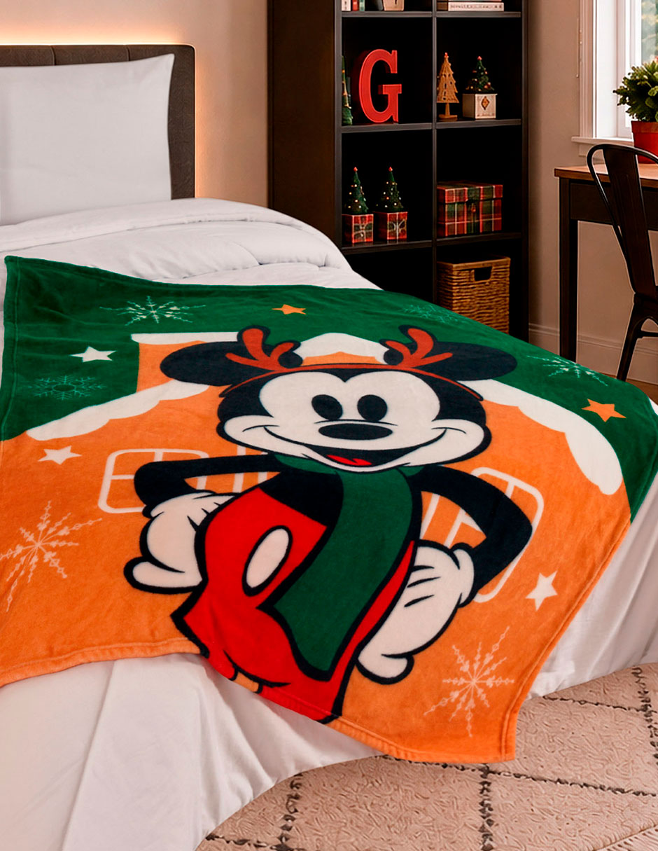 Frazada de tejido suave Serenity Happy Navidad Mickey Mouse 2