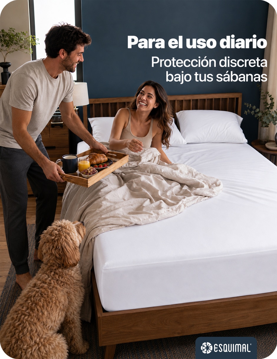 Protector de colchón 100% Transpirable Acolchado impermeable 6