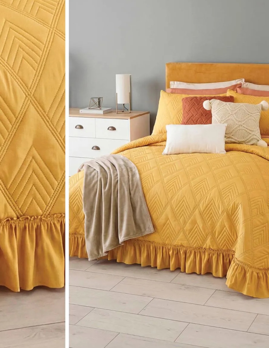 Set de colcha Volante Saffron Milk 3