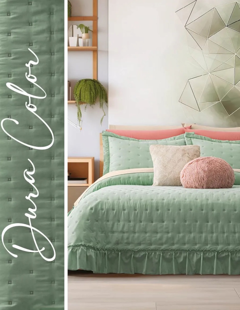 Set de colcha Volante Pistachio Cream 3