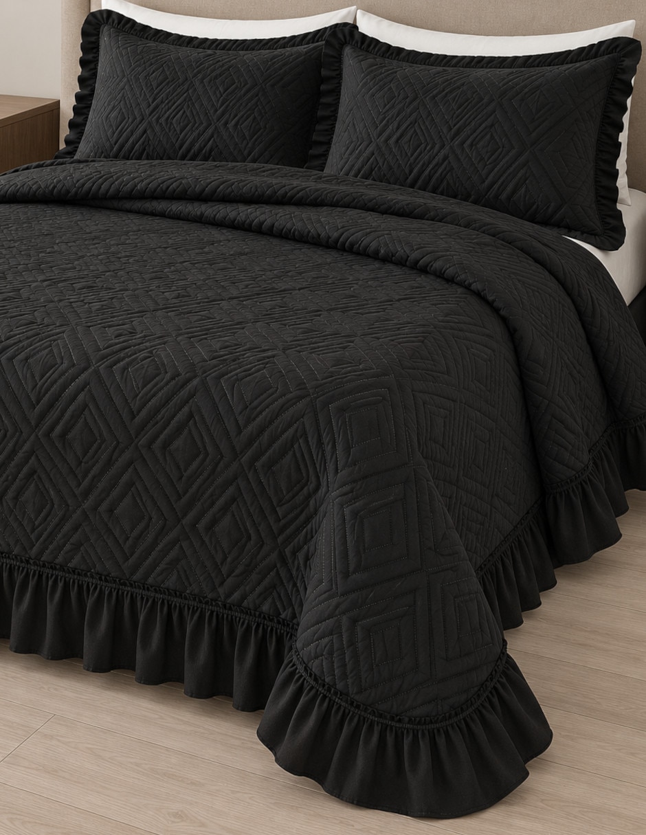 Set de colcha Volante Black Truffle 2