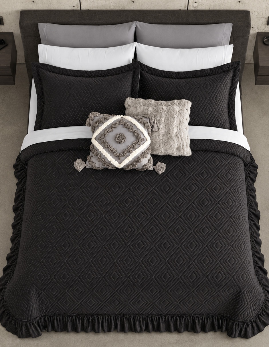Set de colcha Volante Black Truffle 3