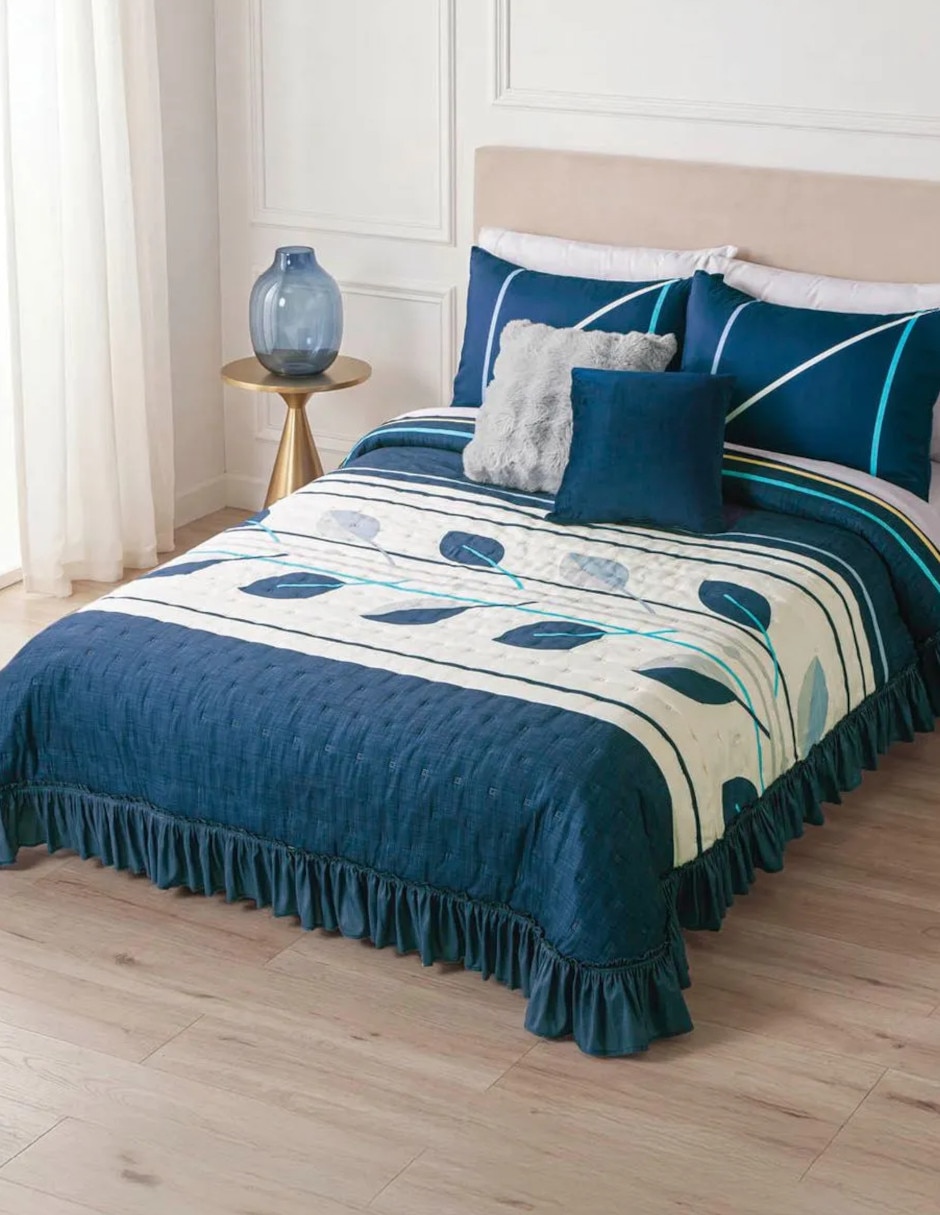 Set de colcha Volante Portofino Blue Set de colcha Volante Portofino Blue