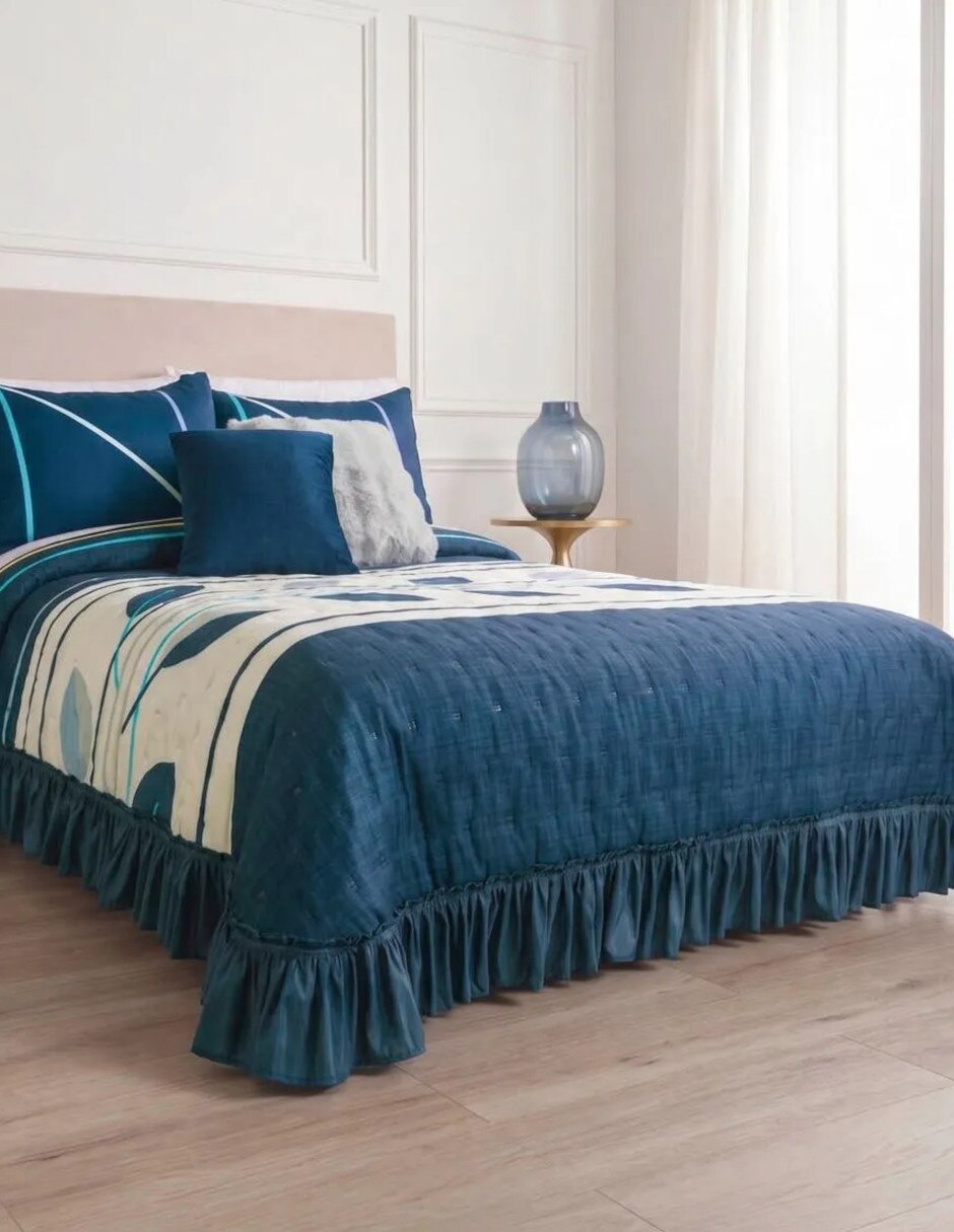 Set de colcha Volante Portofino Blue 4