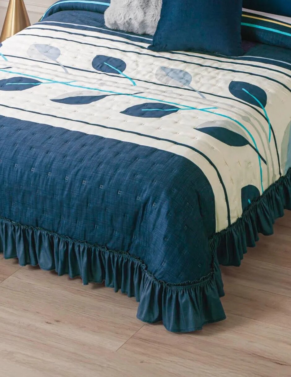 Set de colcha Volante Portofino Blue 5