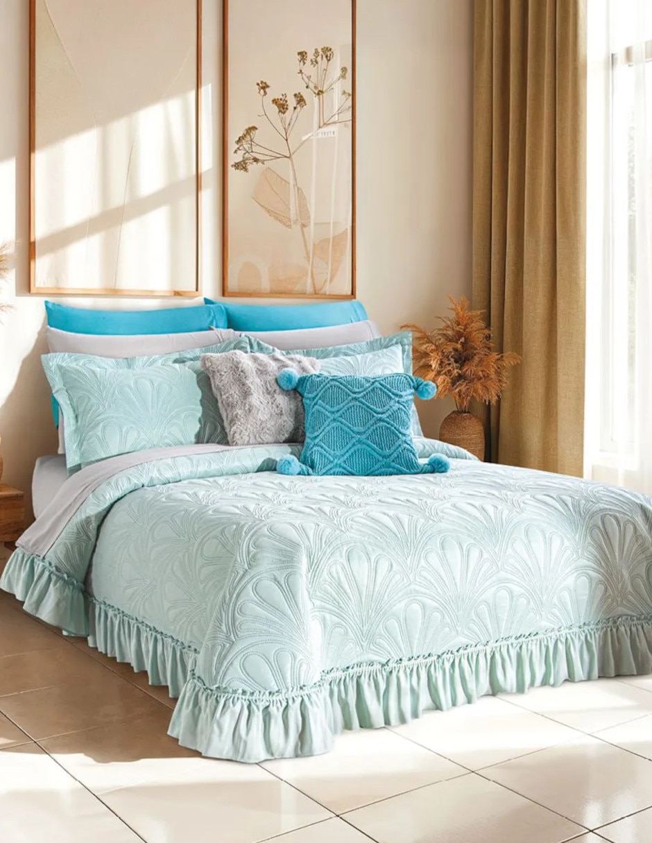 Set de colcha Volante Acqua Sorbet 4