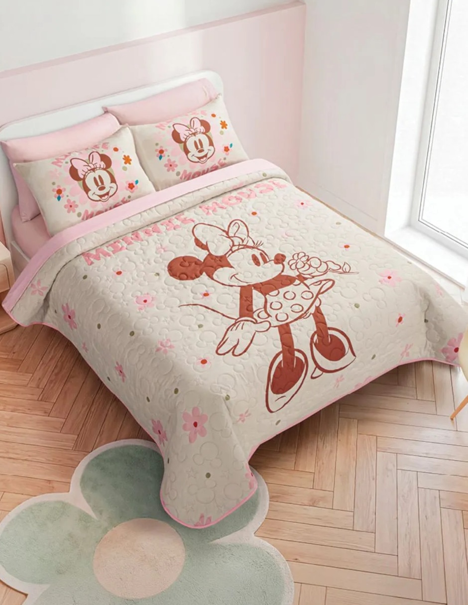 Colcha Minnie Flowers Colcha Minnie Flowers
