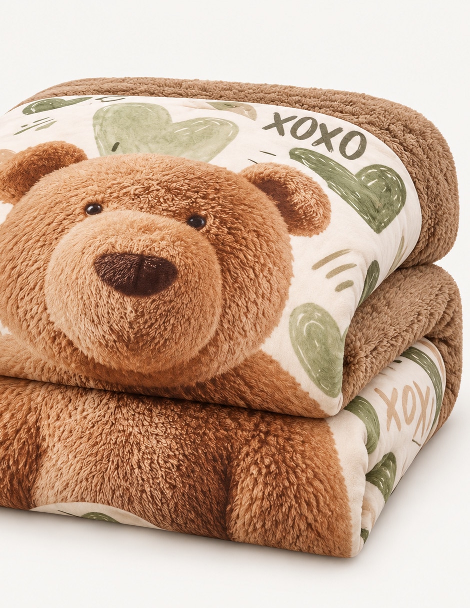 Cobertor Peludito Teddy XoXo estampado Infantil 4