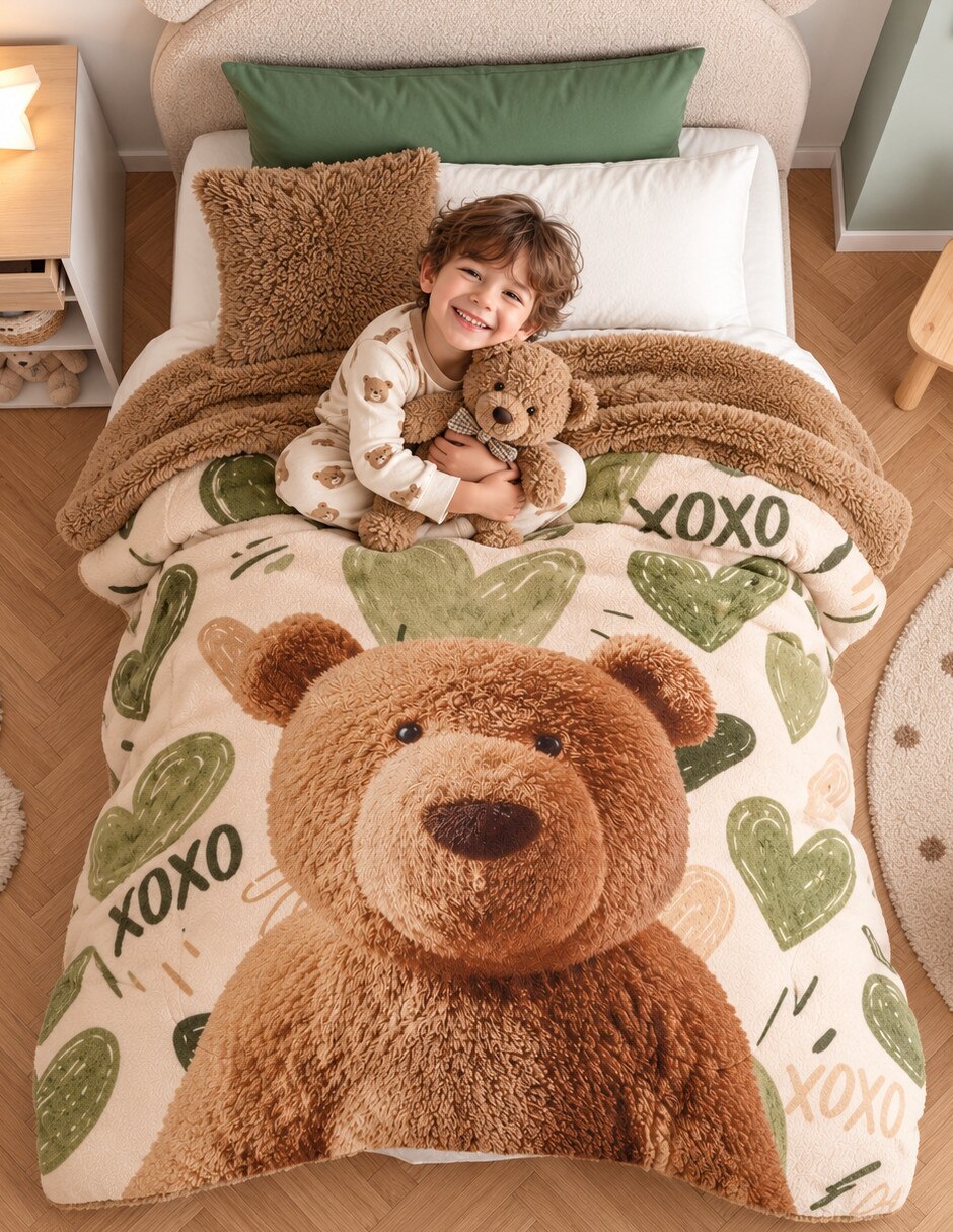 Cobertor Peludito Teddy XoXo estampado Infantil 6
