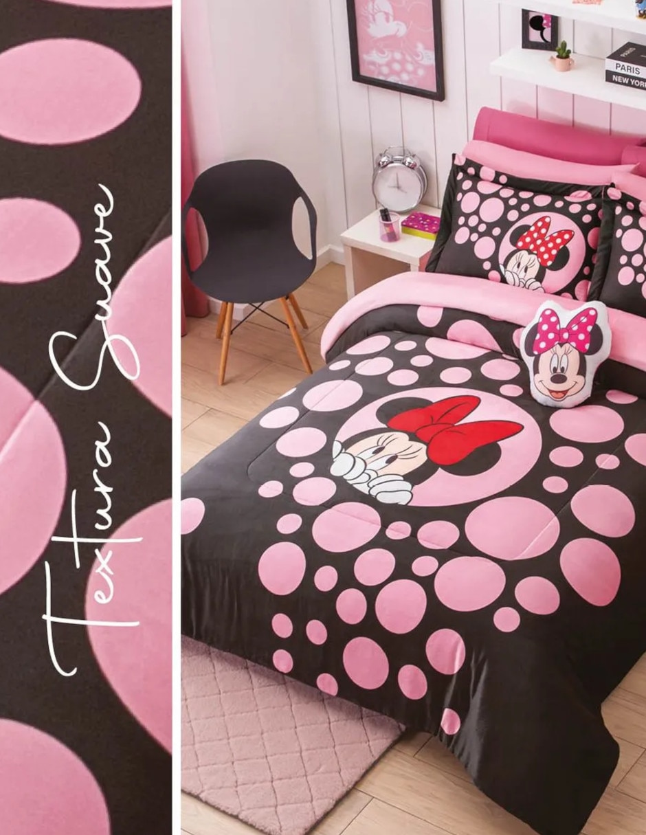 Cobertor Minnie Minnie Dots estampado Infantil 4