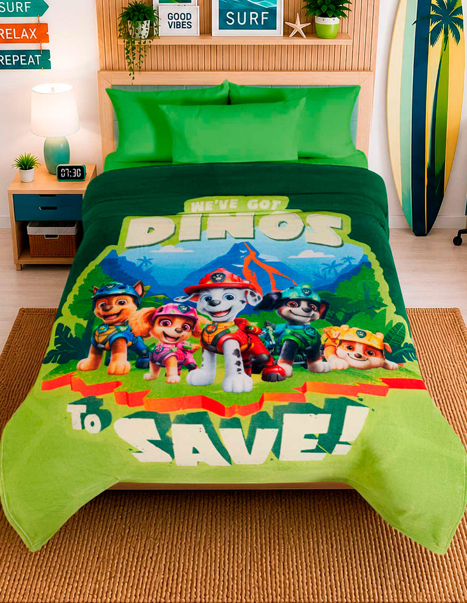 Cobertor Paw Patrol Serenity Dinos estampado Infantil 3