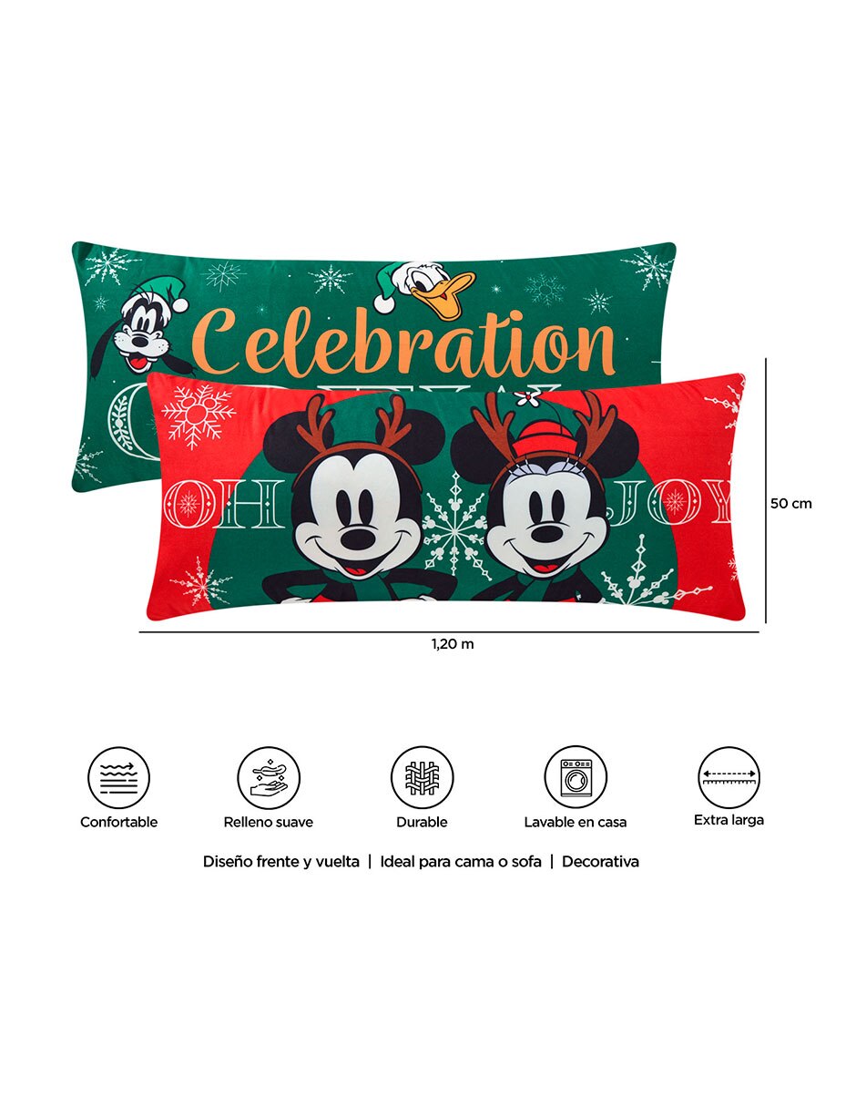 Almohada Súper Jumbo Mickey Navidad Crew firmeza Media 8