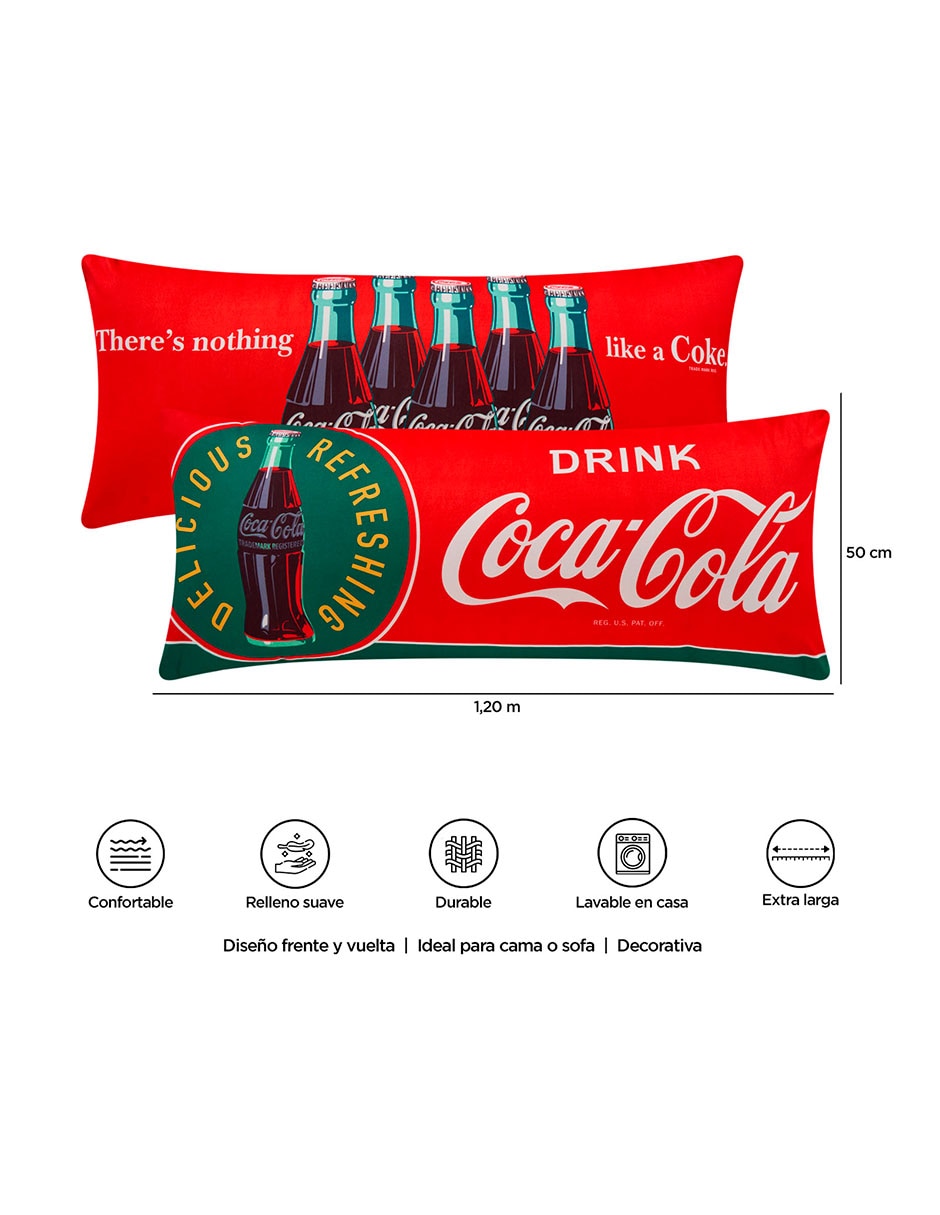 Almohada Súper Jumbo Coca-Cola Logo firmeza Media 7