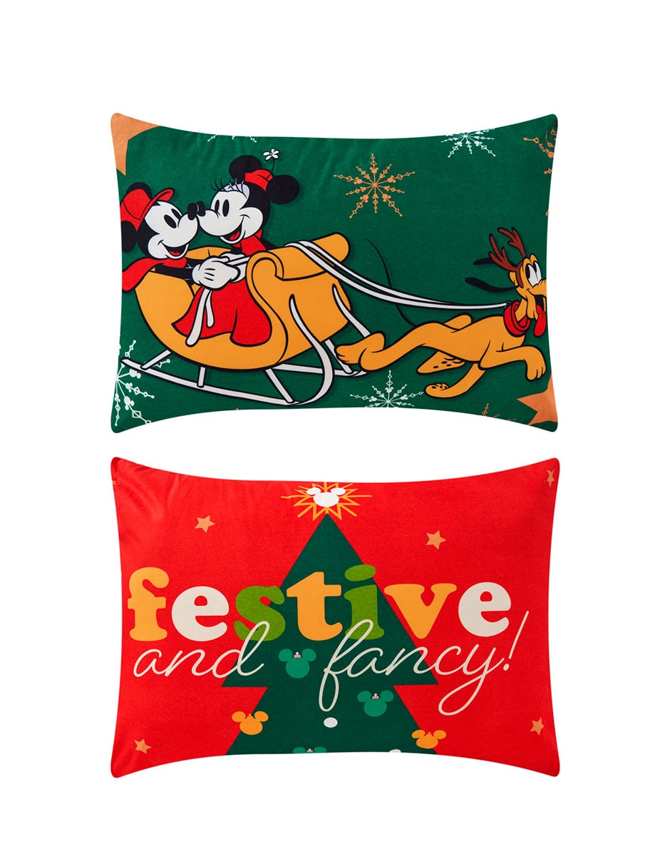 Almohada Reversible Mickey Festive Navidad firmeza Media Almohada Reversible Mickey Festive Navidad firmeza Media