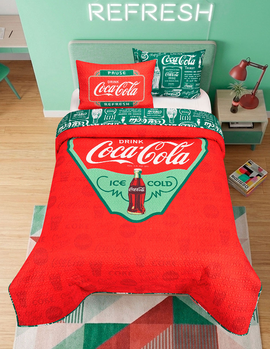Set de colcha Microfibra Coca-Cola Ama 2