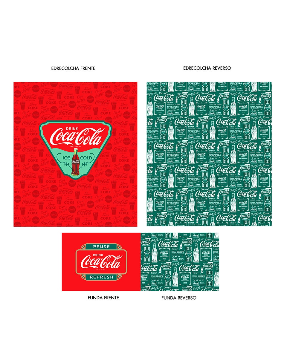 Set de colcha Microfibra Coca-Cola Ama 7