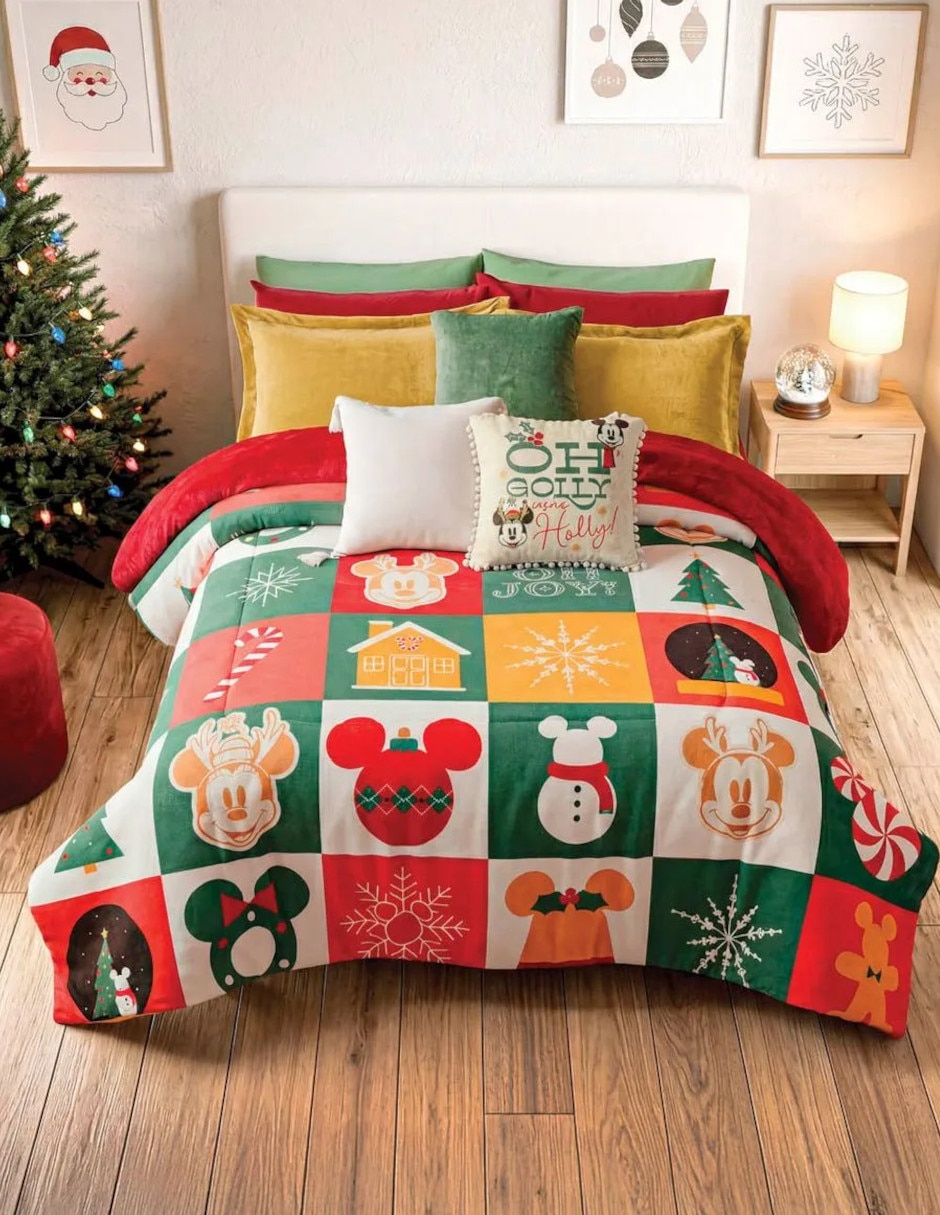 Cobertor Navidad Navidad con Mickey estampado Gráfico