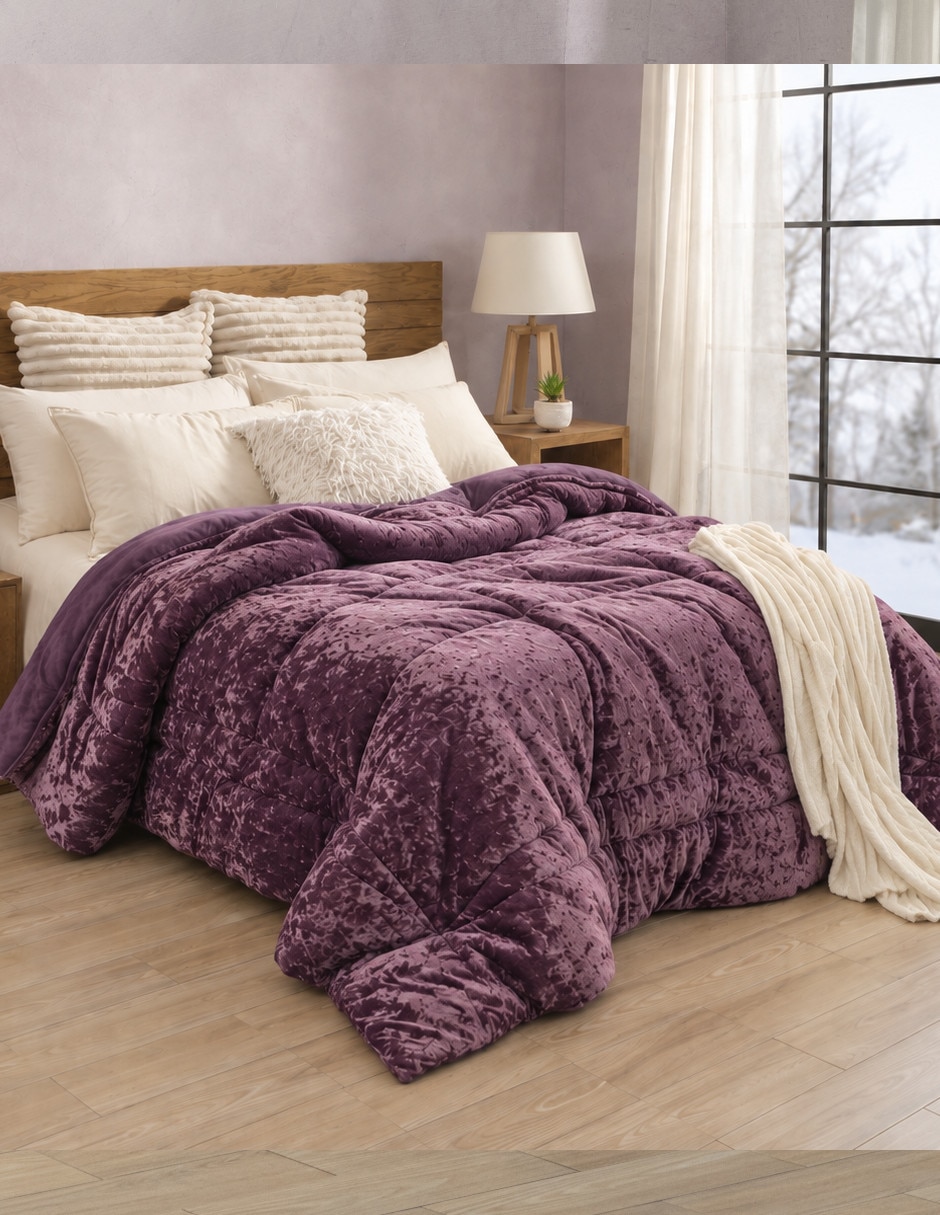 Cobertor No aplica Frosted Velvet Prugna estampado Texturizado