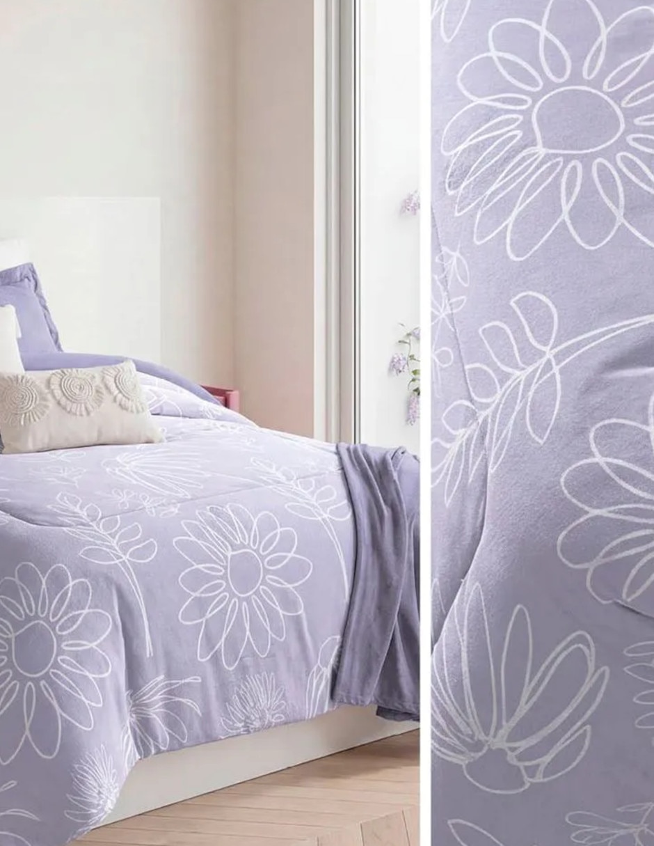 Cobertor No aplica Winter Lilla Bloom estampado Floral 4