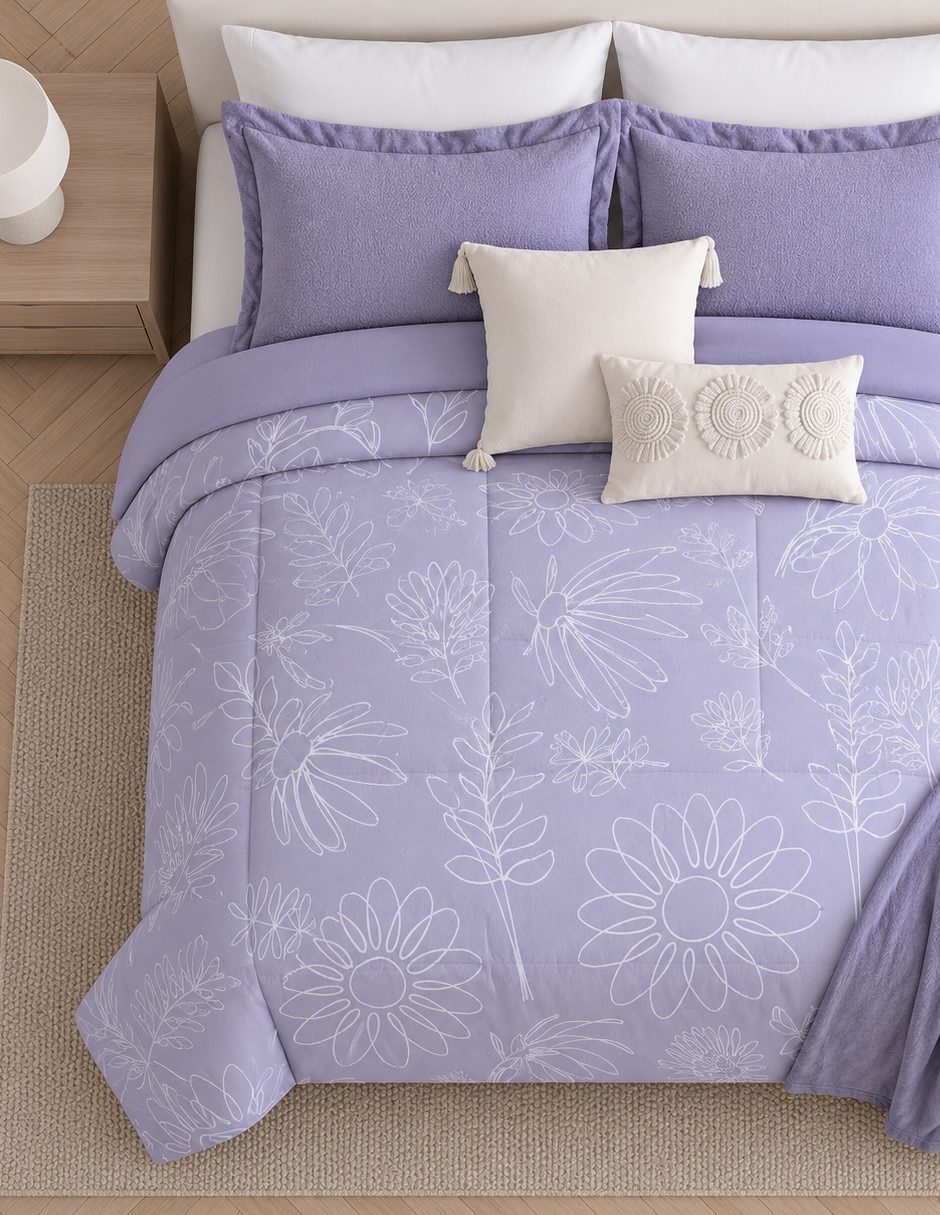 Cobertor No aplica Winter Lilla Bloom estampado Floral 5