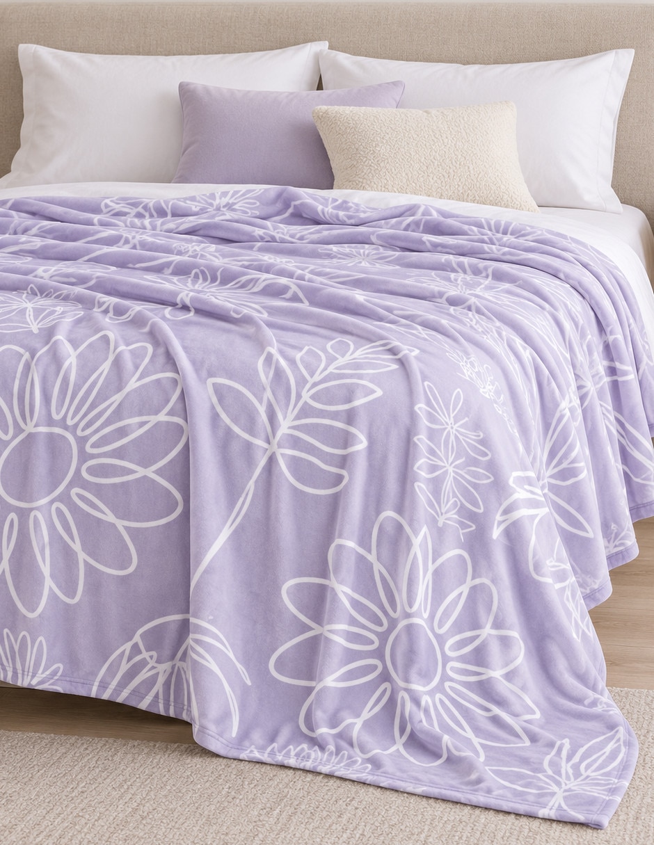 Cobertor No aplica Ligero Violetto Garden estampado Floral 1