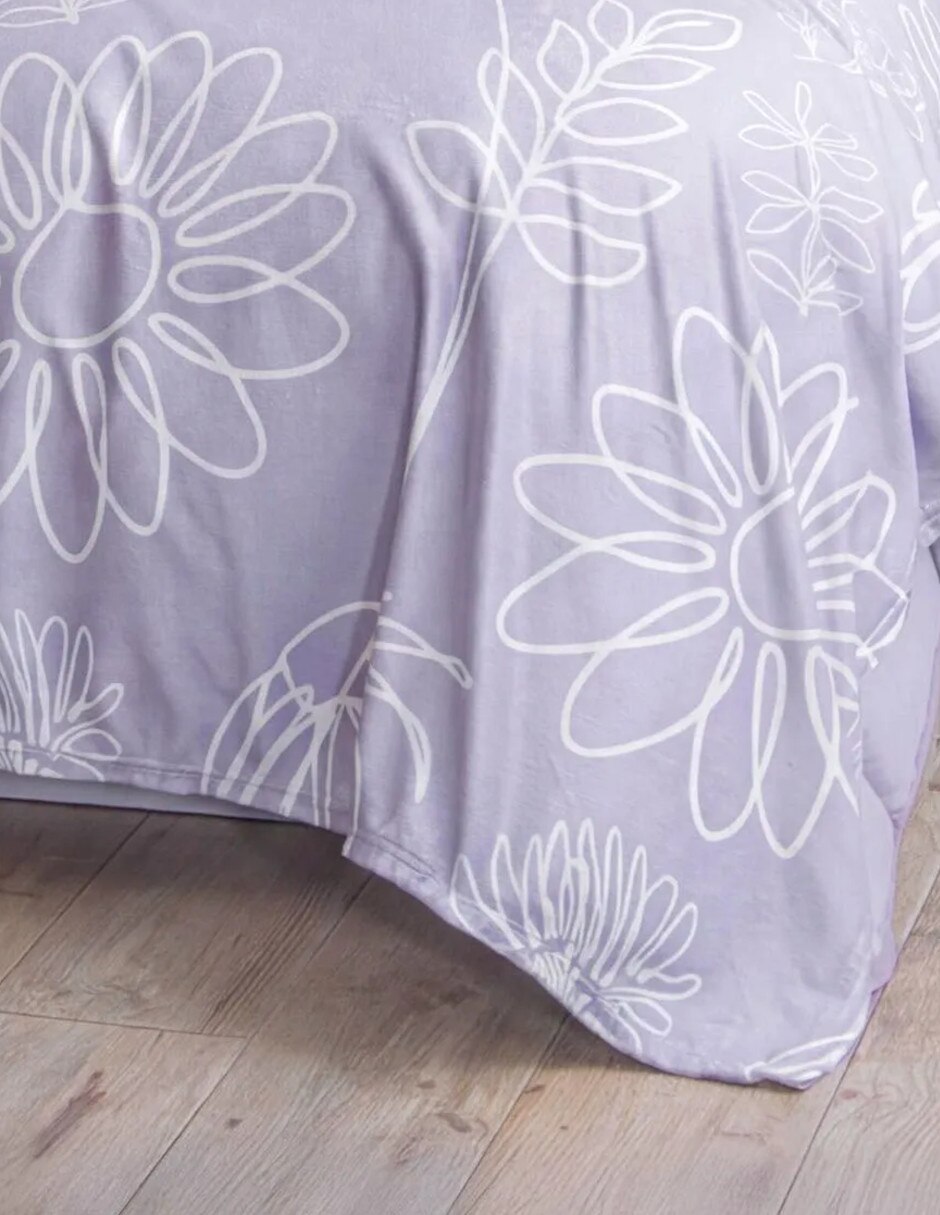 Cobertor No aplica Ligero Violetto Garden estampado Floral 3