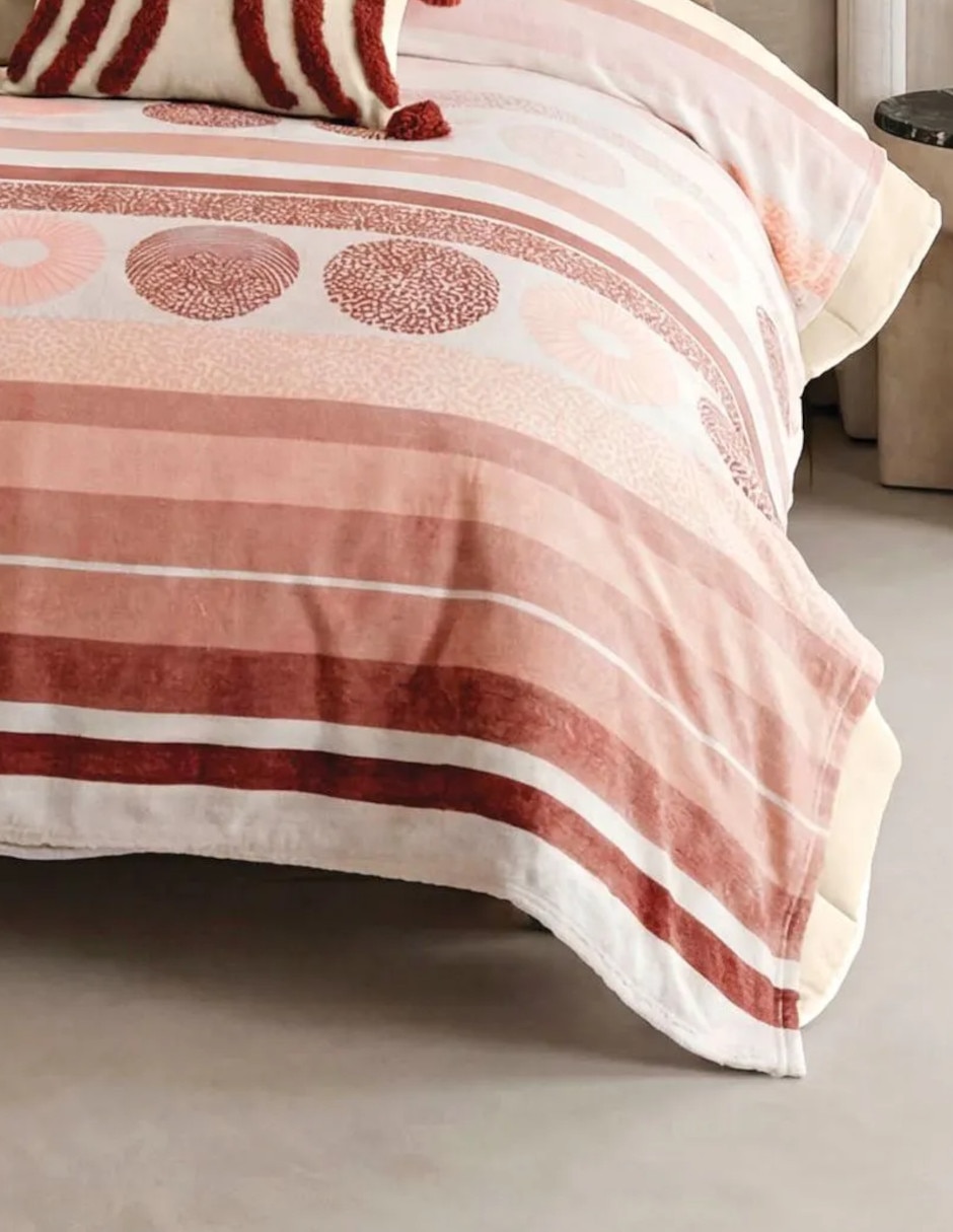 Cobertor No aplica Ligero Villa Pomelo estampado Aterciopelado 3