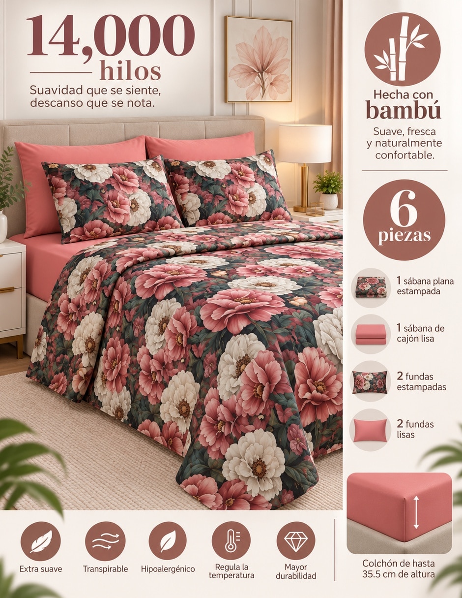 Juego de sábanas 14000 hilos 3