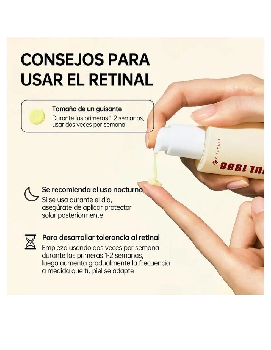 Sérum antiedad facial Iluminador Retinal 30 ml Todo tipo piel